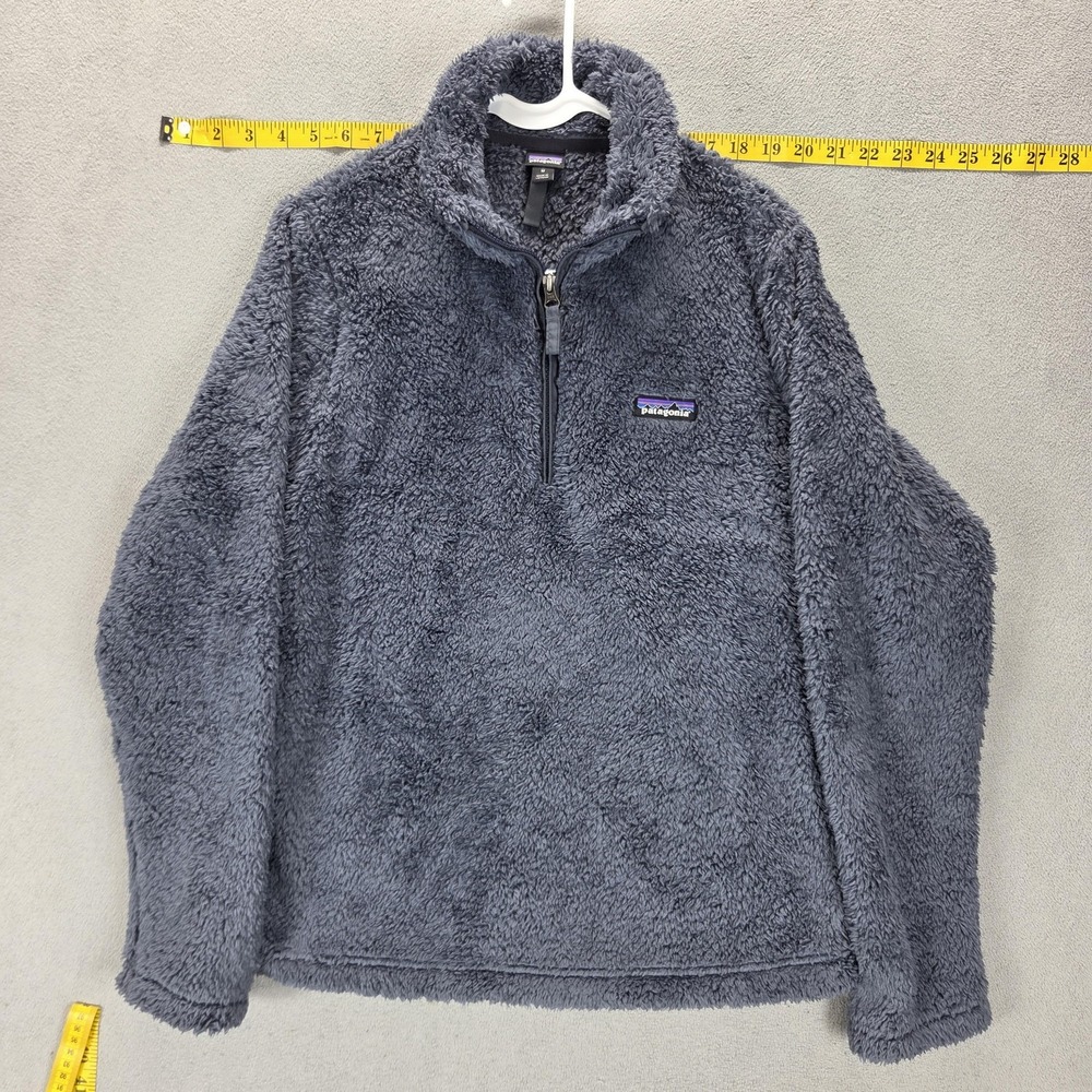 Patagonia Sweater Womens Medium Gray Los Gatos High Pile Fleece 1/4 Zip Pullover